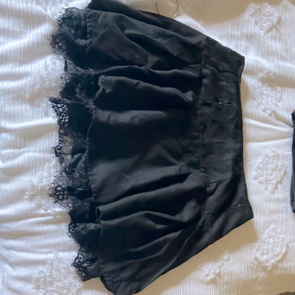 Black lace skirt
